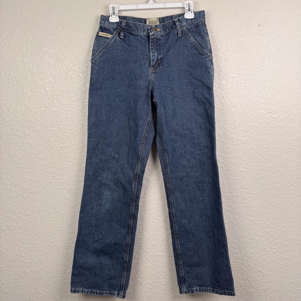 C.E. Schmidt Workwear Jeans Womens 6 x 32 (29x31) Blue Carpenter Straight Leg